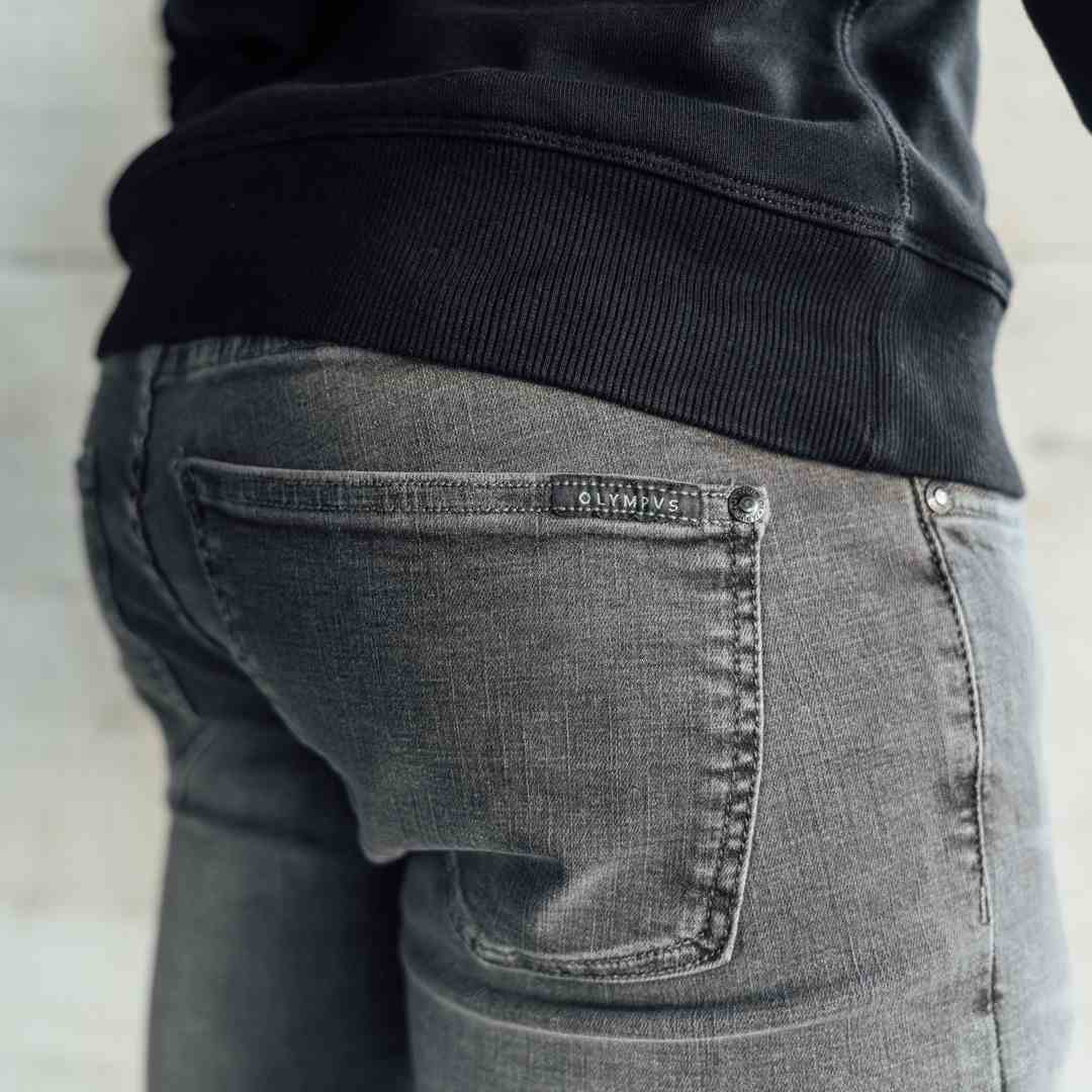 Hyper Stretch Jeans In Slate Grey Wash