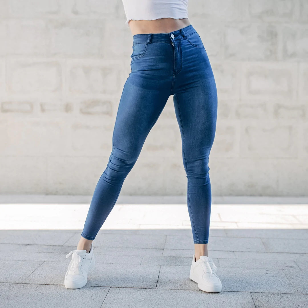 Hyper Stretch Jeans In Deep Blue